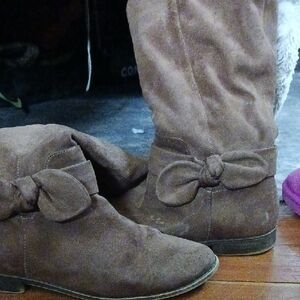Lucky Brand Tan Suede Heeled Boots